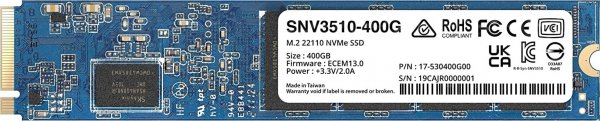 Synology M.2 NVMe SSD SNV3000-Serie 400GB, Power-Loss Protection (SNV3510-400G)